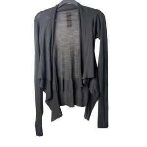 Rick Owens grey draped open front cardigan NASKA s/s 12